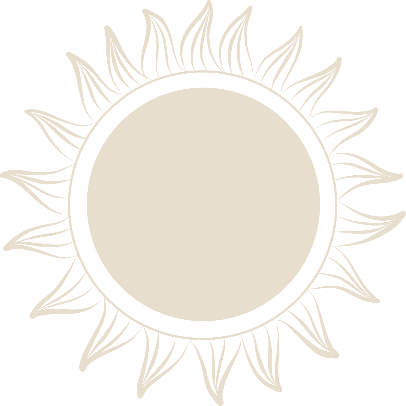 Sun Tattoo Design Illustration 